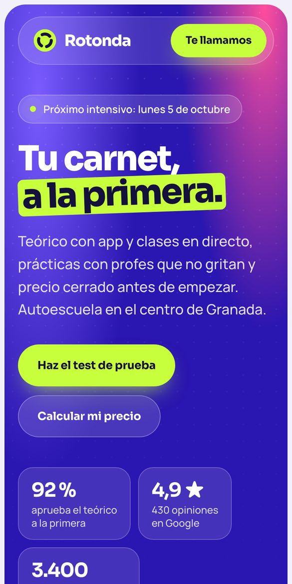 La misma web en el móvil