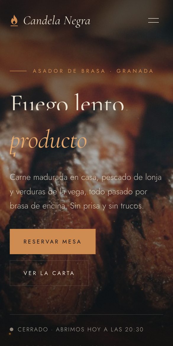La misma web en el móvil