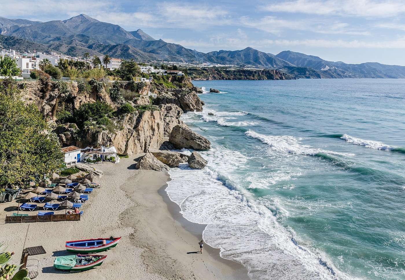 Playa de Nerja desde el Balcón de Europa
